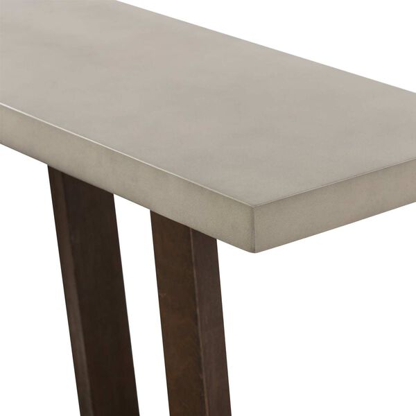 Elodie Medium Gray Concrete Dark Gray Oak Console Table, image 5