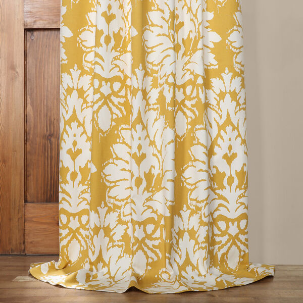 Sun Yellow Printed Cotton Single Panel Curtain 50 x 96, image 5