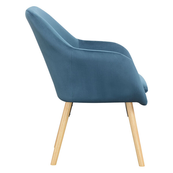 Take a Seat Blue Velvet Charlotte Accent Chair, image 4