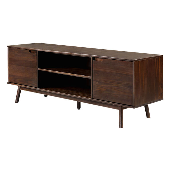 Adair Walnut Solid Wood TV Stand with Two Doors, image 5