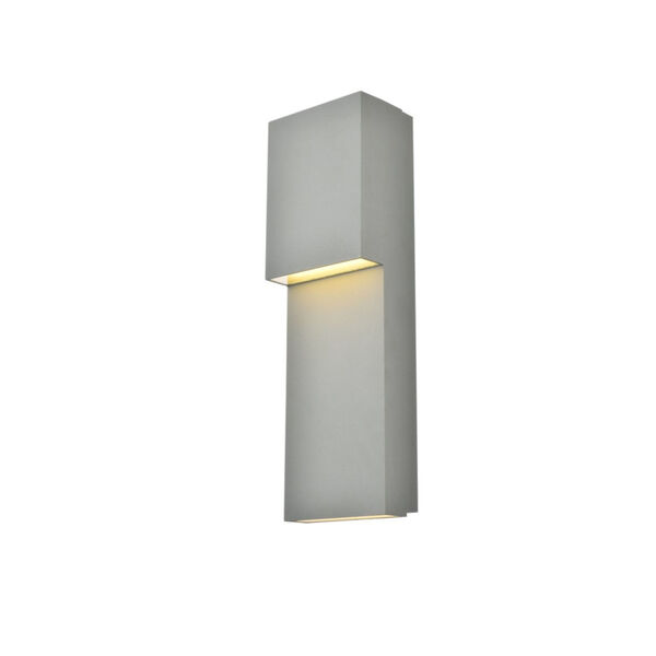 Raine Silver 240 Lumens 12-Light LED Outdoor Wall Sconce, image 2