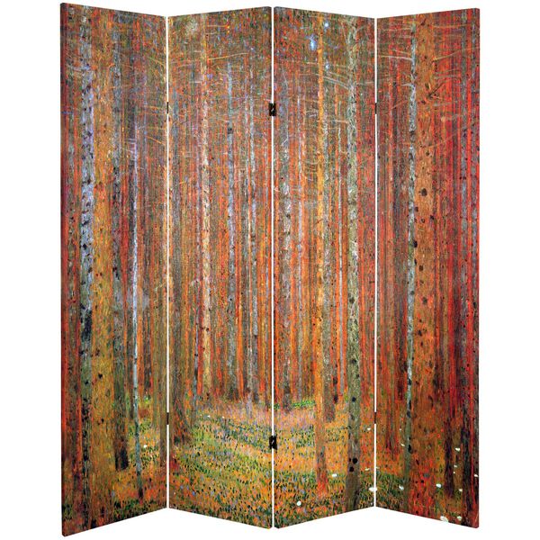 6 ft. Tall Double Sided Works of Klimt Room Divider - Tannenwald/Farm Garden, image 2
