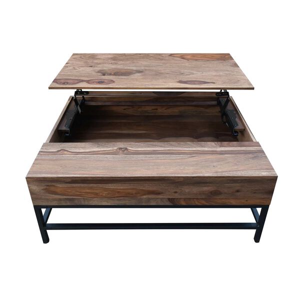 Brownstone Nut Brown and Black Lift Top Cocktail Table, image 3
