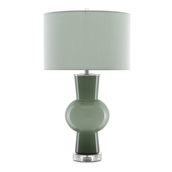 Duende Green and Polished Nickel One-Light Table Lamp, image 3