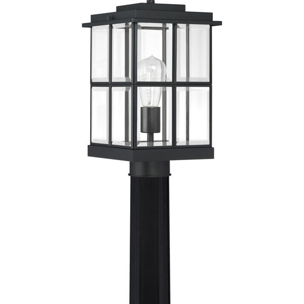 Mulligan Matte Black Eight-Inch One-Light Outdoor Post, image 2