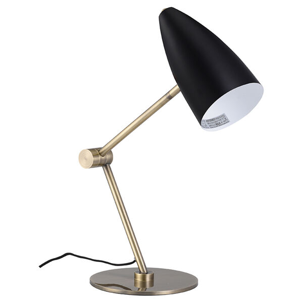 Phillipe Black and Antique Brass One-Light Table Lamp, image 1