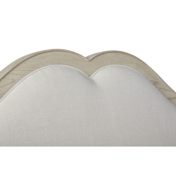 Charme Blanched Oak and Sundance Gold King Upholstered Panel Bed, image 3