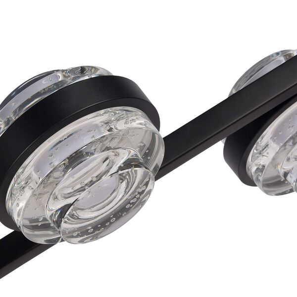 Milano Black Adjustable Six-Light Integrated LED Island Chandelier, image 4