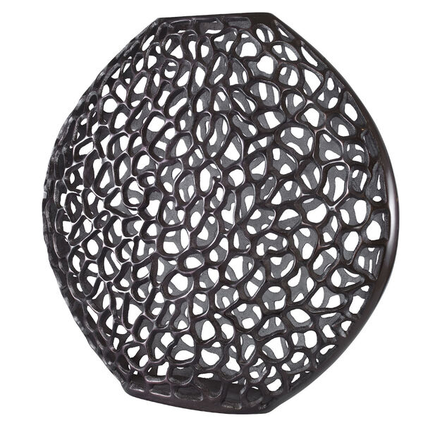 Web Dark Bronze Cast Aluminium Vase, image 2