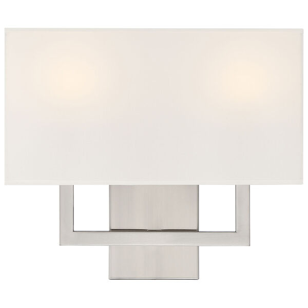 Mid Town Silver Rectangular Two-Light LED Wall Sconce, image 3