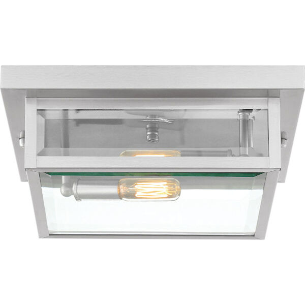 Westover Stainless Steel Two-Light Flush Mount, image 4