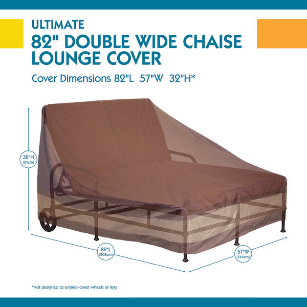 Ultimate Mocha Cappuccino 82 In. Double Wide Chaise Lounge Cover, image 3