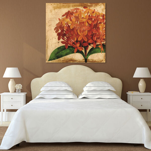 Vibrant Antique Hydrangea Frameless Free Floating Tempered Glass Graphic Wall Art, image 1