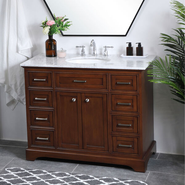 Americana Teak 42-Inch Vanity Sink Set, image 4