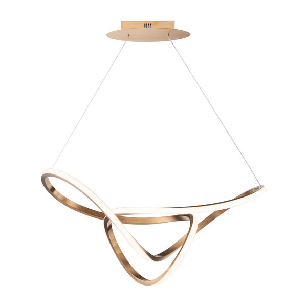 Perpetual Brushed Champagne 32-Inch LED Pendant, image 1