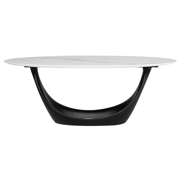 Montana White and Black Dining Table, image 2
