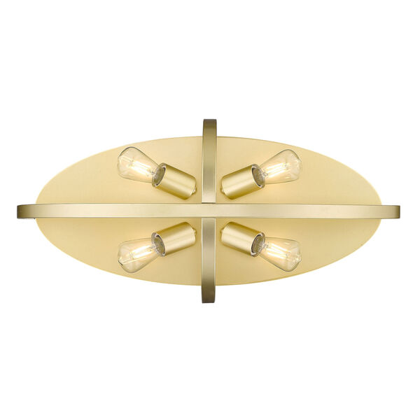 Colson Olympic Gold 23-Inch Four-Light Flush Mount, image 3