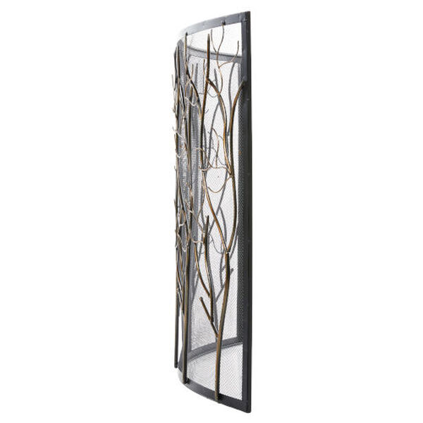 Brass Metal Eclectic Fireplace Screen, image 5
