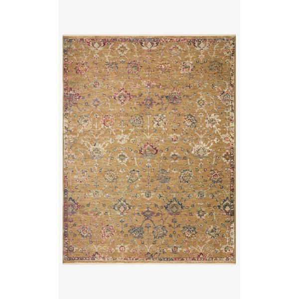 Giada Gold and Multicolor Rectangle: 6 Ft. 3 In. x 9 Ft. Rug, image 1