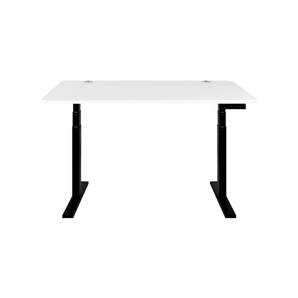 Autonomous Black Frame White Matte Top Premium Adjustable Height Sit to Stand Desk, image 3