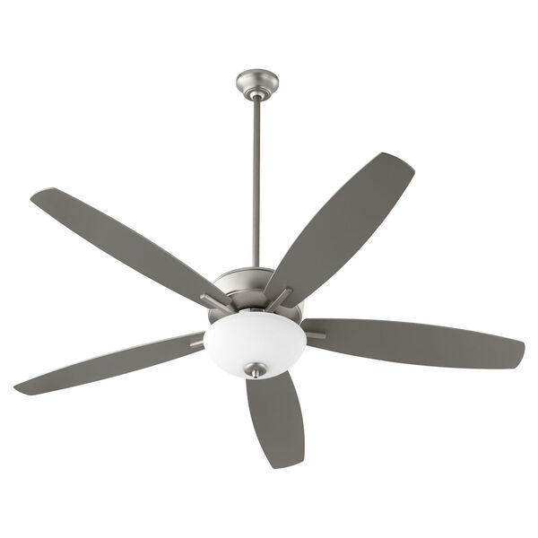 Breeze Satin Nickel 60-Inch Two-Light Ceiling Fan, image 1