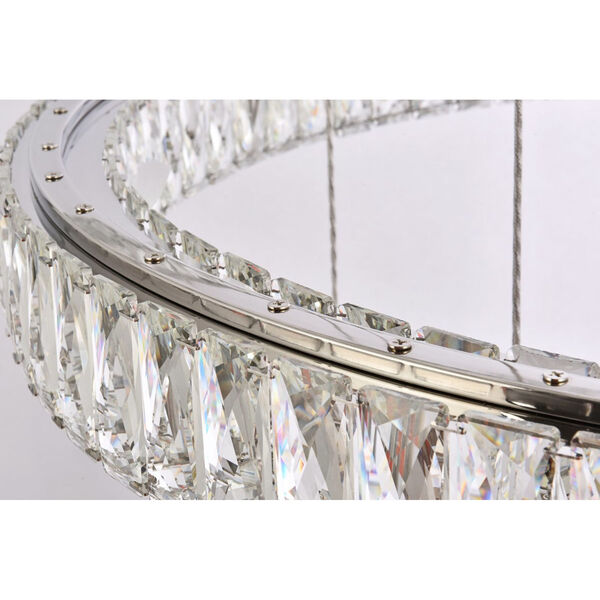 Monroe Chrome 40-Inch Integrated LED Seven Ring Chandelier, image 5