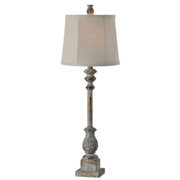 Hazel Blue and Gold 32-Inch One-Light Buffet Lamp Set of Two, image 1