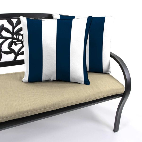 Cabana Navy Blue 18 Inches Throw Pillows , Set of Two, image 4
