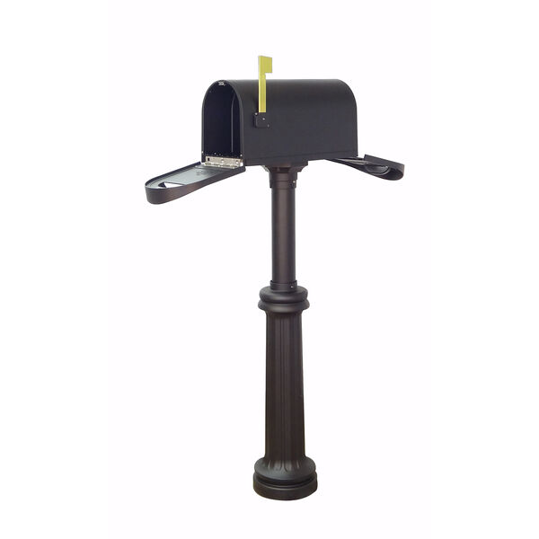 Classic Curbside Two Door Mailbox and Bradford Mailbox Post in Black, image 4