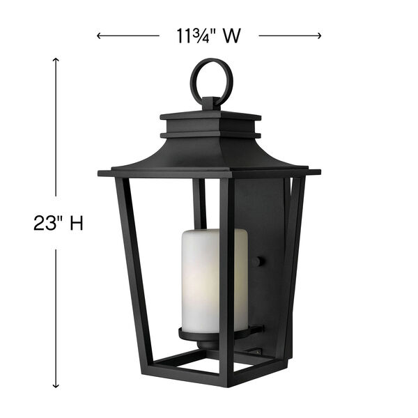 Glenview Black 23-Inch One-Light Outdoor Wall Mount, image 9