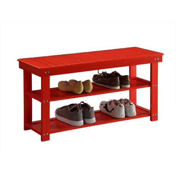 Oxford Red Utility Mudroom Bench, image 2