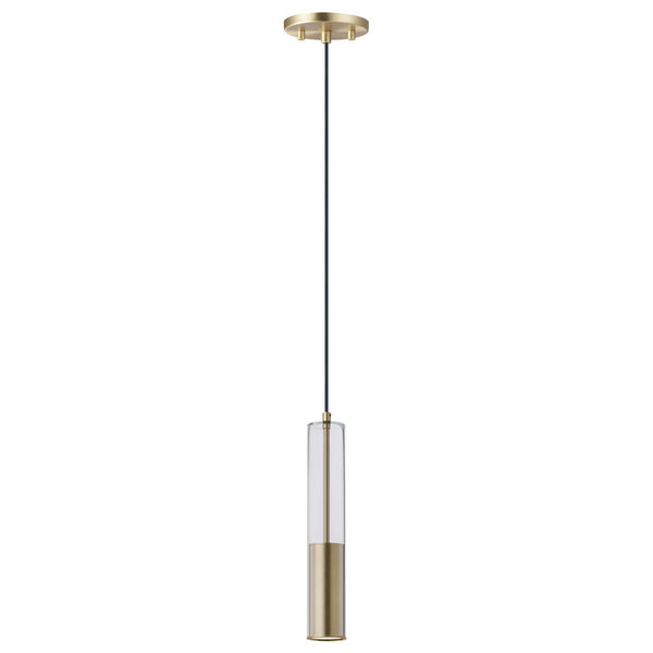 Torch Satin Brass LED Mini Pendant, image 1