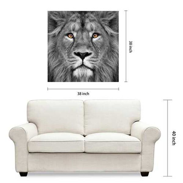 King of the Jungle Lion Frameless Free Floating Tempered Glass Graphic Wall Art, image 9
