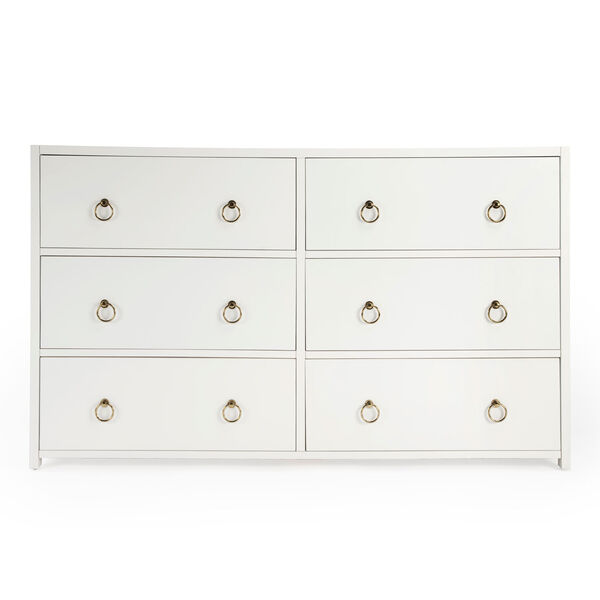 Lark White 6-Drawer Dresser, image 3