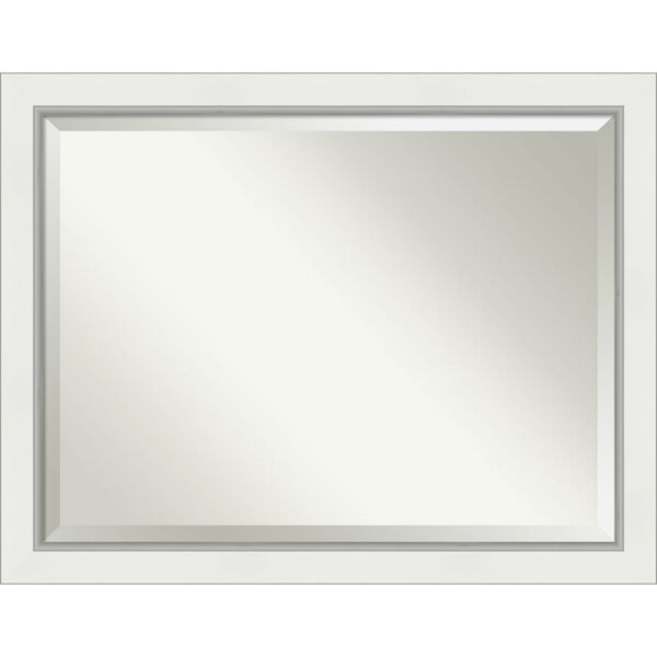 Eva White and Silver Bathroom Vanity Wall Mirror, image 1