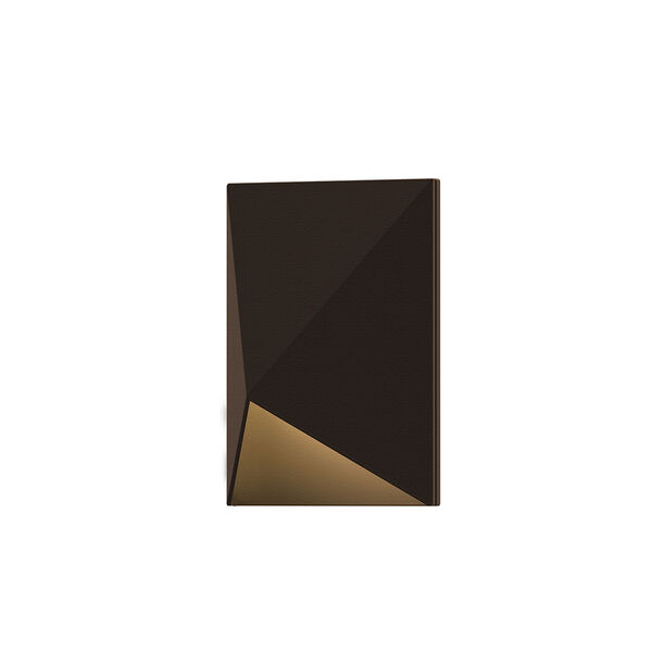 Inside-Out Triform Compact Textured Bronze LED Wall Sconce, image 1