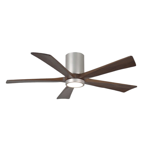 Irene Brushed Nickel 52-Inch Ceiling Fan with Five Walnut Tone Blades, image 1