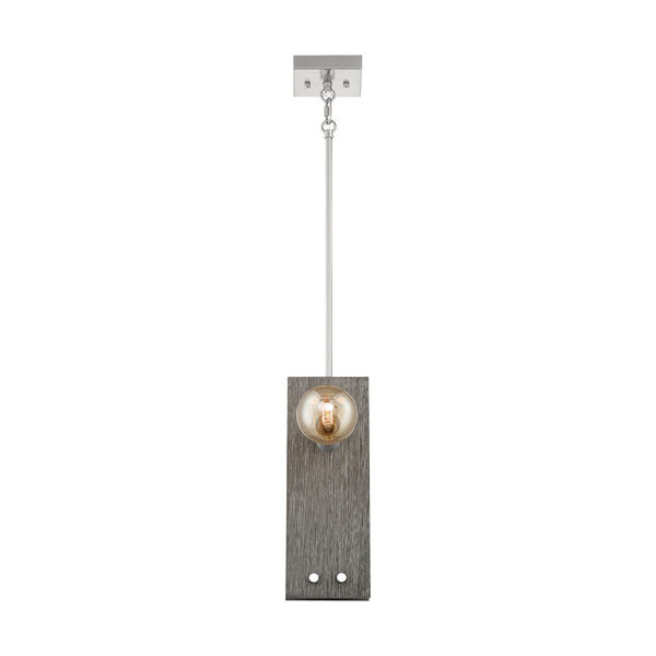 Stella Driftwood and Brushed Nickel Two-Light Pendant, image 4