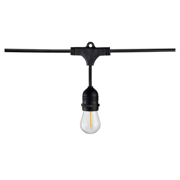 Black 24-Foot S14 LED String Light Fixture, image 2