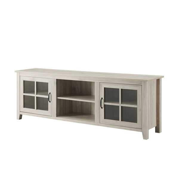Birch TV Console with Glass Door, image 2