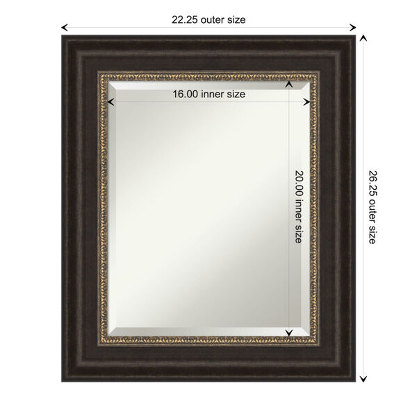 Bronze 22W X 26H-Inch Bathroom Vanity Wall Mirror, image 6