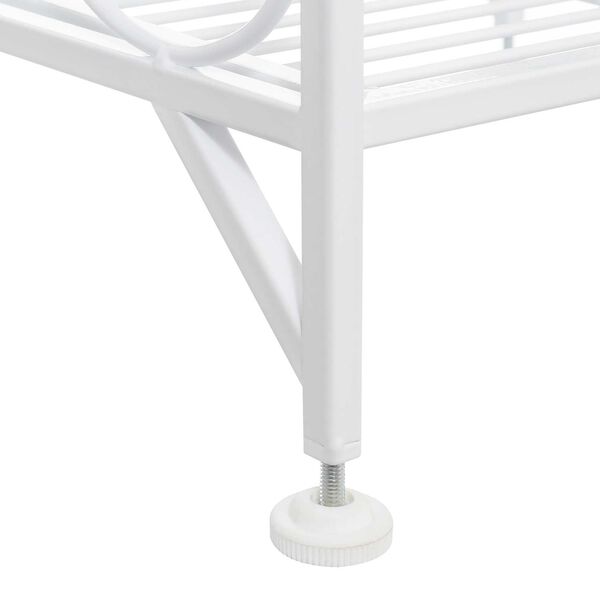 Xtra Storage White Five-Tier Folding Metal Shelf with Scroll Design, image 5