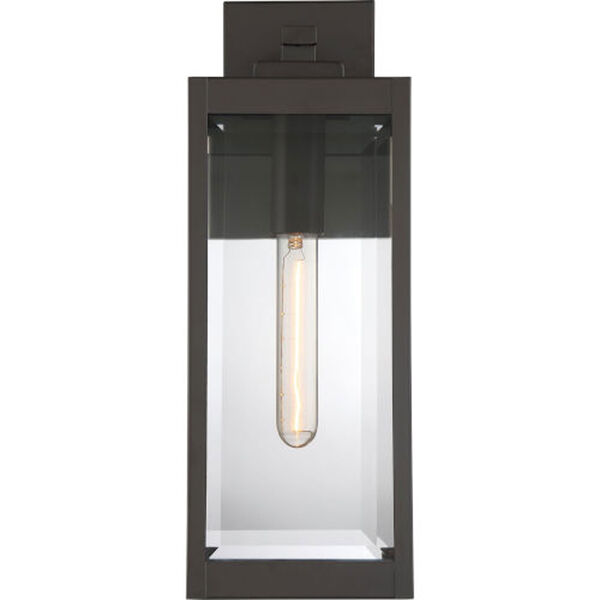 Pax Bronze 17-Inch One-Light Outdoor Lantern with Beveled Glass, image 4