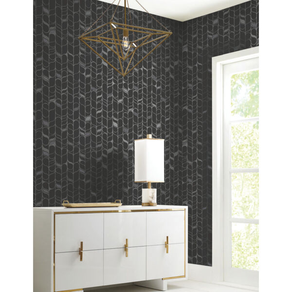 Candice Olson Modern Nature 2nd Edition Black and Silver Perfect Petals Wallpaper, image 5