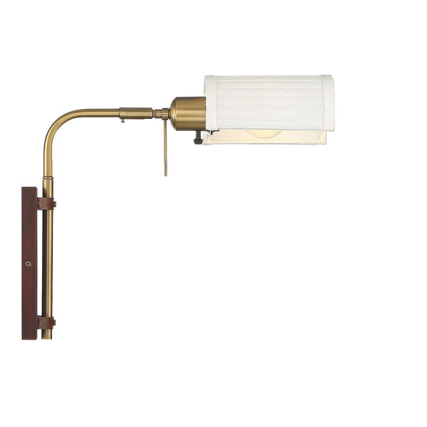 Lowry Redwood with Natural Brass One-Light Wall Sconce, image 4