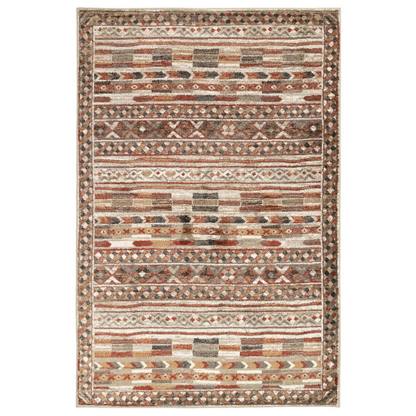 Ashford Tribal Warm Red Rectangular: 7 Ft. 10 In. x 9 Ft. 10 In. Area Rug, image 1