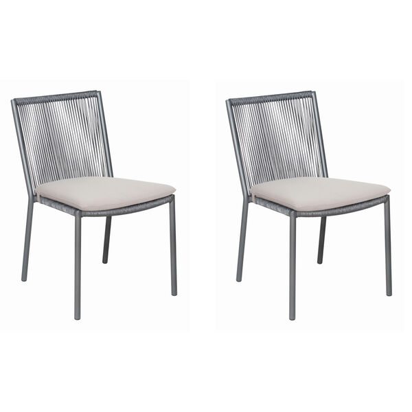 Archipelago Stockholm Dining Side Chair in Dark Gray, Set of Two, image 1