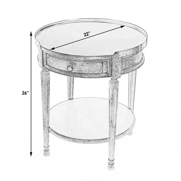 Sampson Cherry Accent Table, image 2