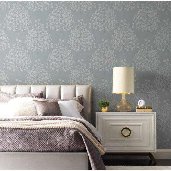 Candice Olson Modern Nature 2nd Edition Gray and Blue Tender Wallpaper, image 5