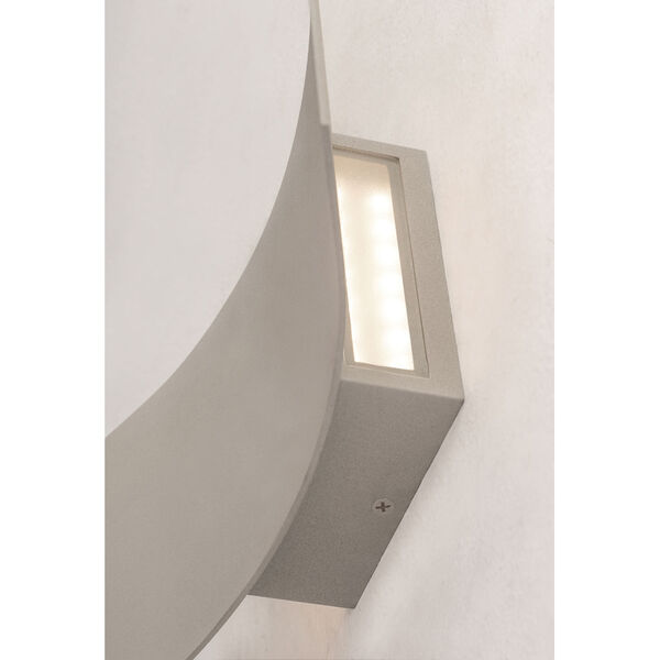 Sadie Textured Grey 12-Inch Two-Light Integrated LED Outdoor Wall Sconce, image 3